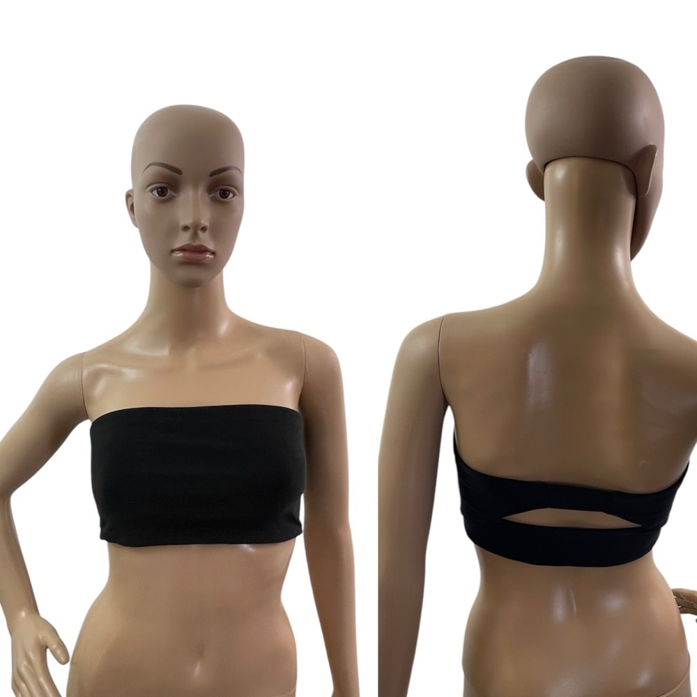 Allsaints Women’s Size 4 Solid Black Strapless Cr… - image 1